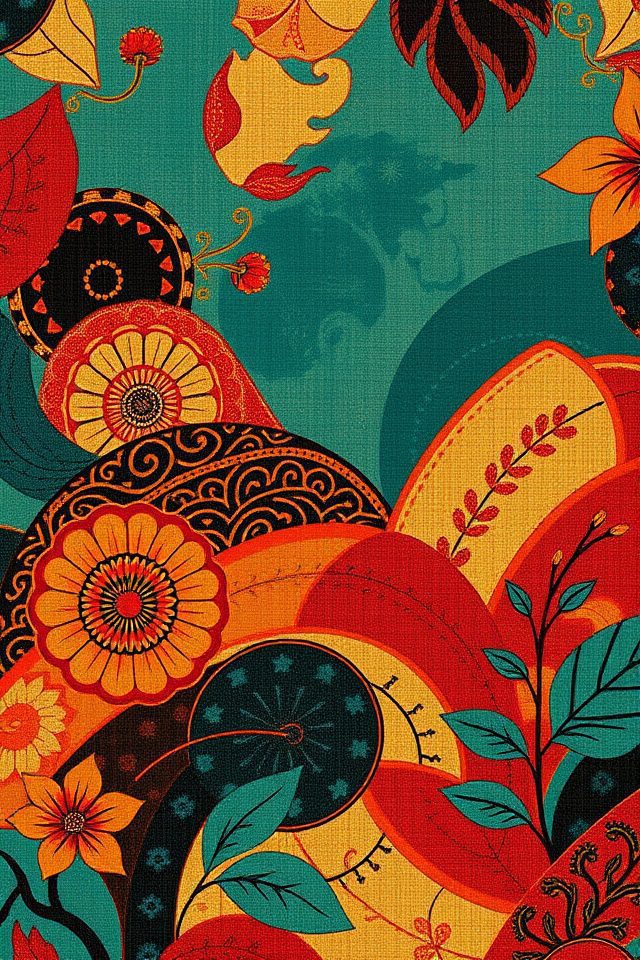 diverse cultural wallpaper design