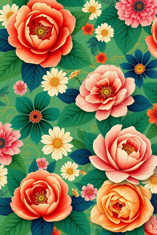 floral wallpaper nightstand upgrade