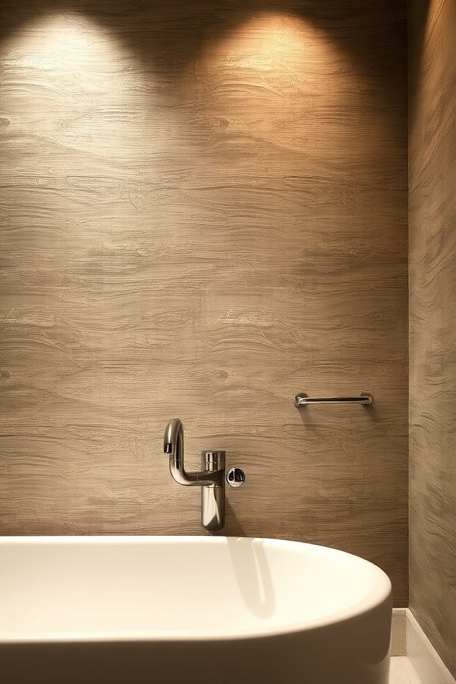 luxurious textured bathroom retreat