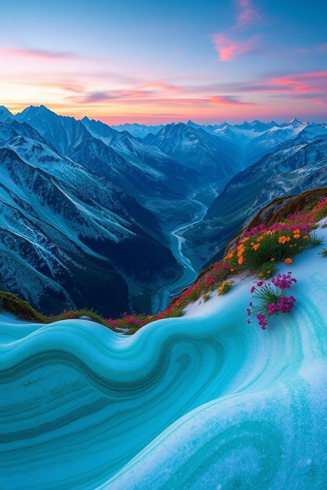 majestic mountain landscapes wallpaper