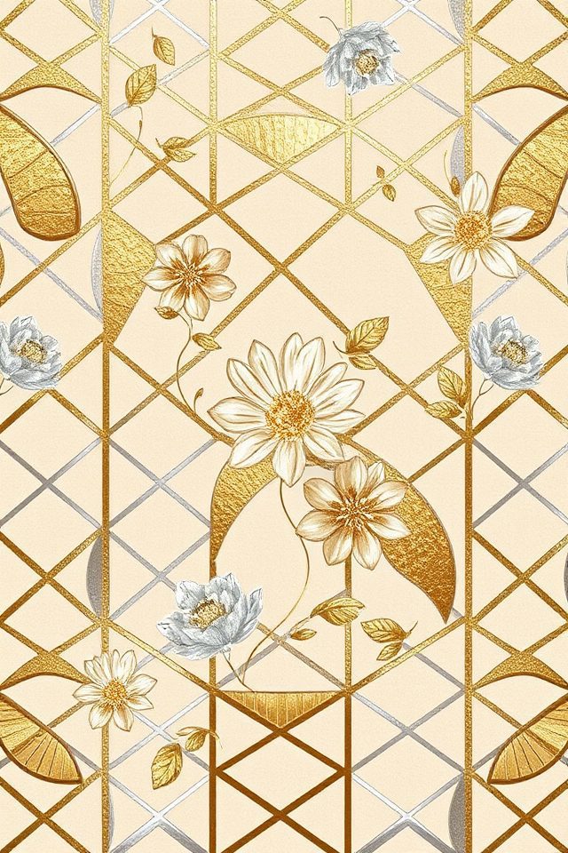 metallic wallpaper creates elegance