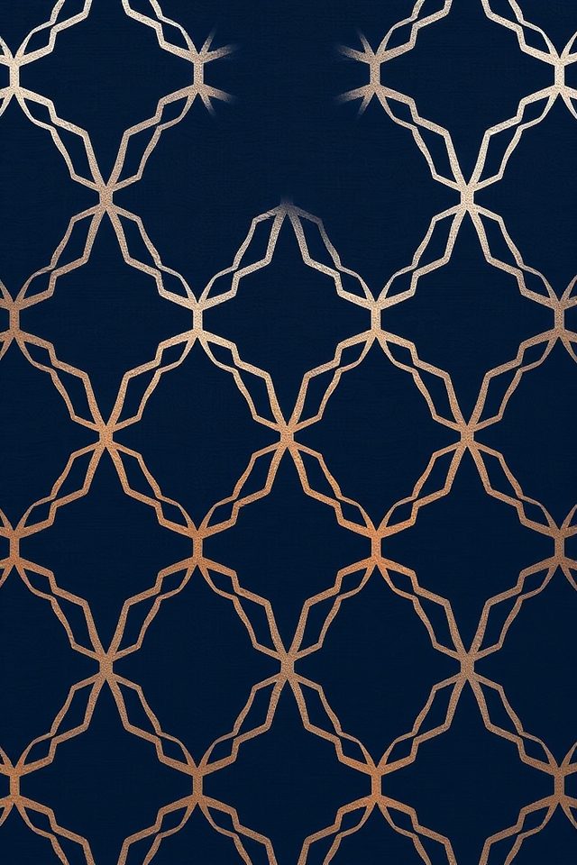 modern metallic wallpaper accents