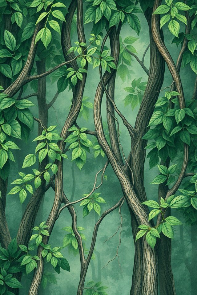 nature inspired decorative wallpaper