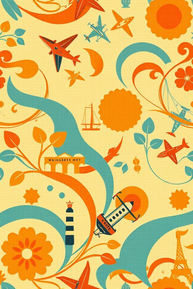 nostalgic vintage travel art