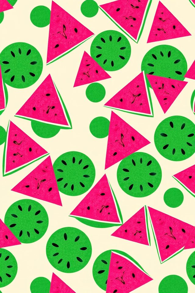 playful geometric watermelon designs