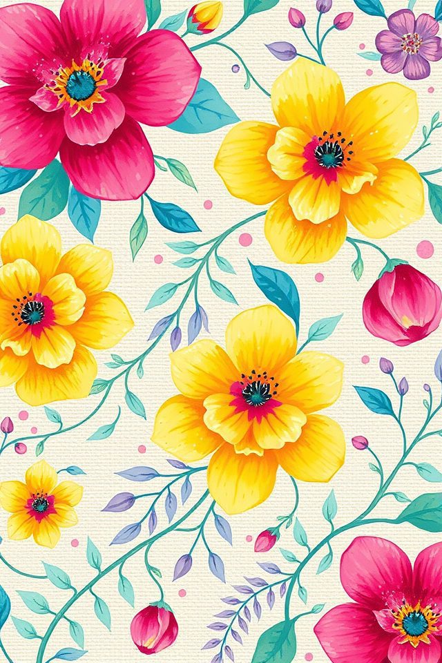 playful vibrant floral designs