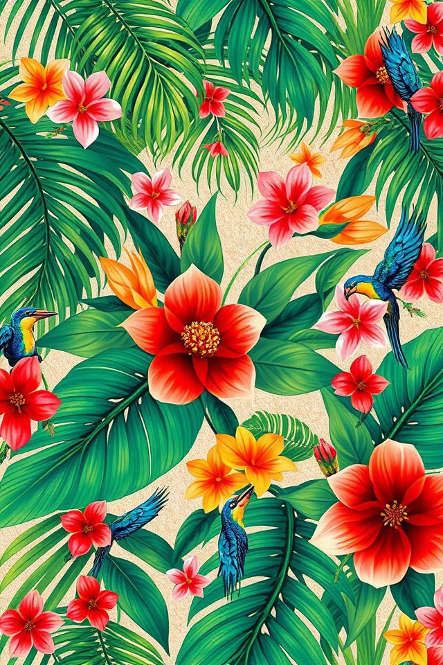 tropical prints for dining