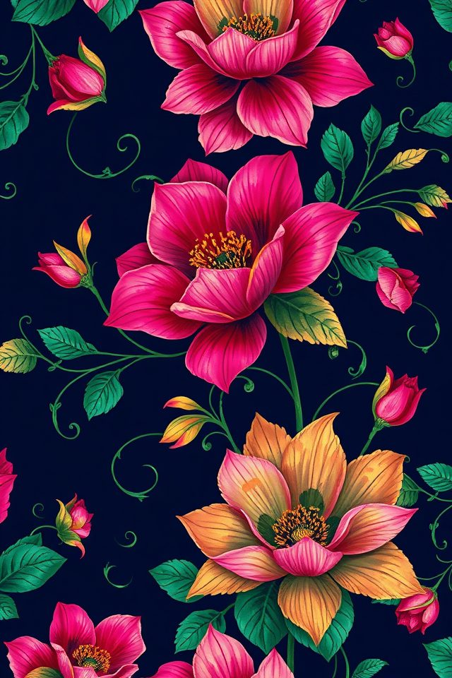 vibrant contrast in darkness