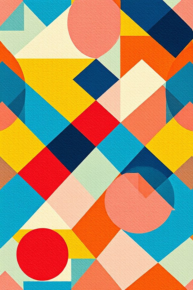 vibrant geometric nursery wallpaper