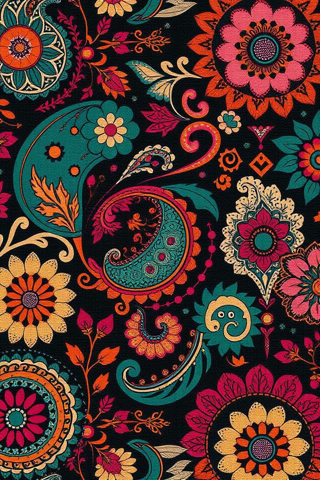 vibrant patterned dining decor