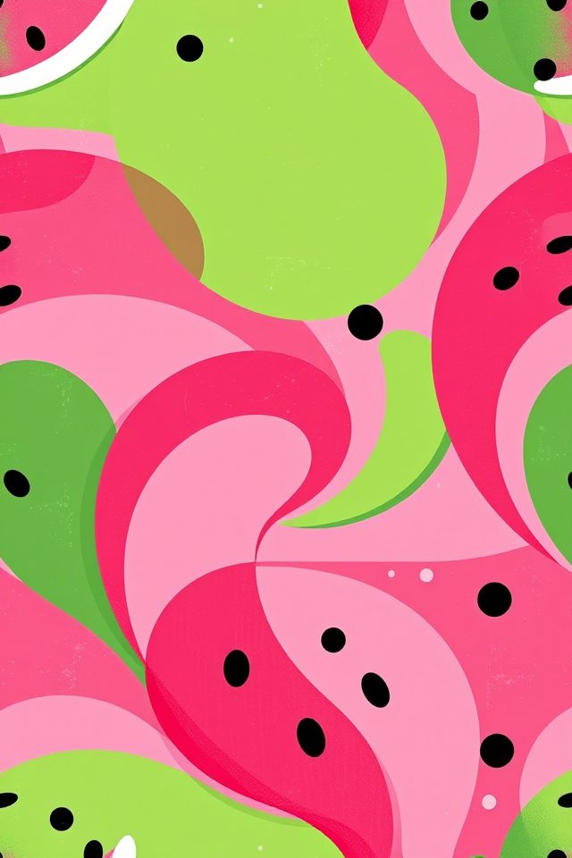vibrant watermelon inspired abstract designs