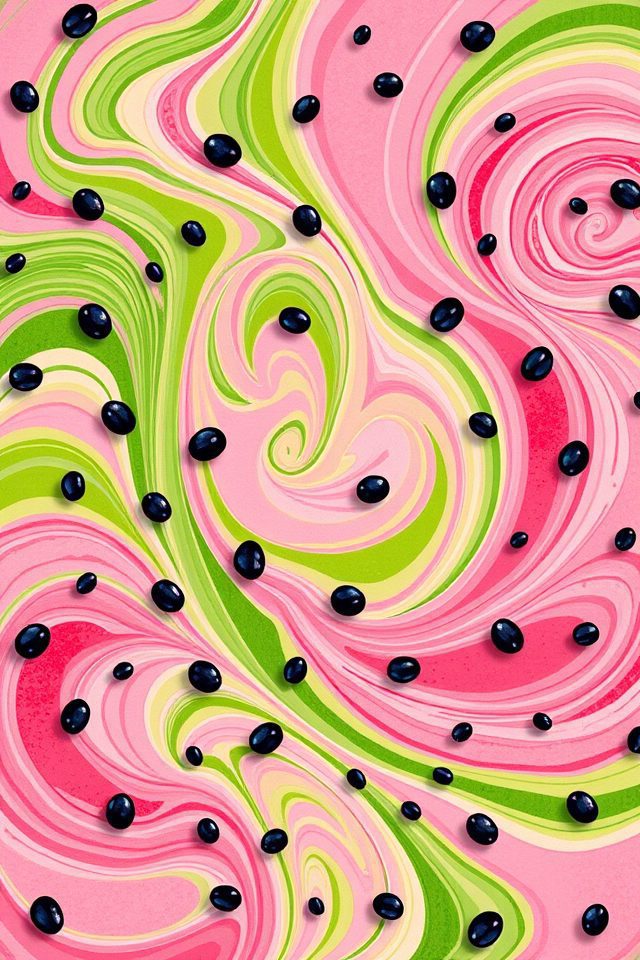 vibrant watermelon mosaic design