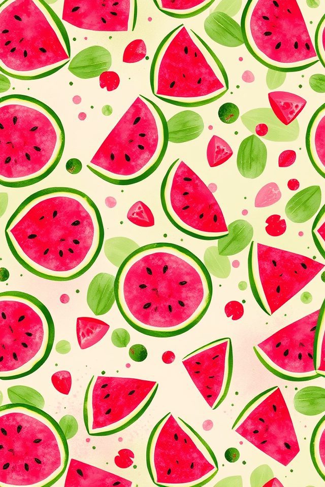 vibrant watermelon patch design