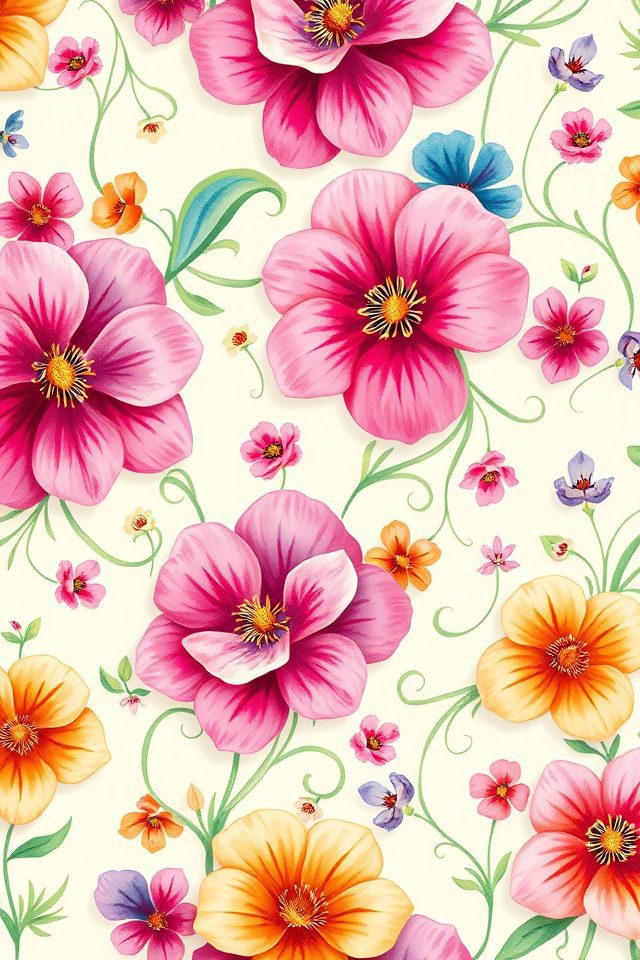 18 Wallpaper Ideas for GF That Will Brighten Any Room 1 vibrant whimsical floral retreat