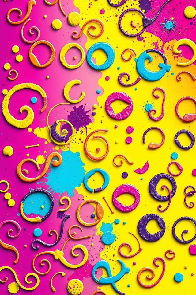 whimsical artistic text designs