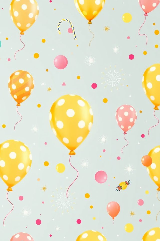 whimsical festive celebration wallpaper