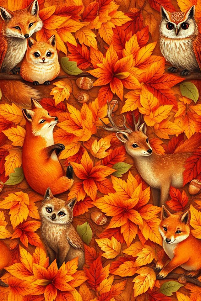 17 Wallpaper Ideas for Fall to Refresh Your Space 7 whimsical forest animal decor