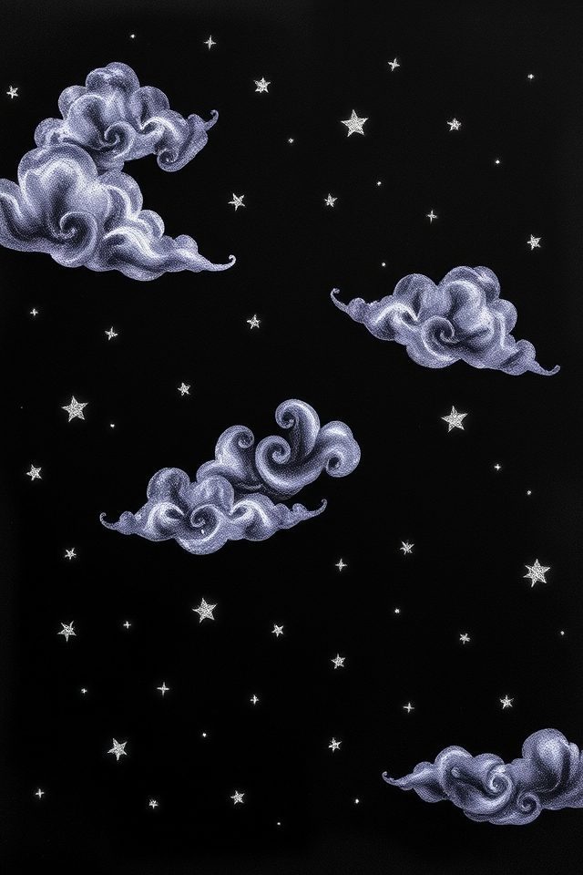 whimsical pastel cloud design