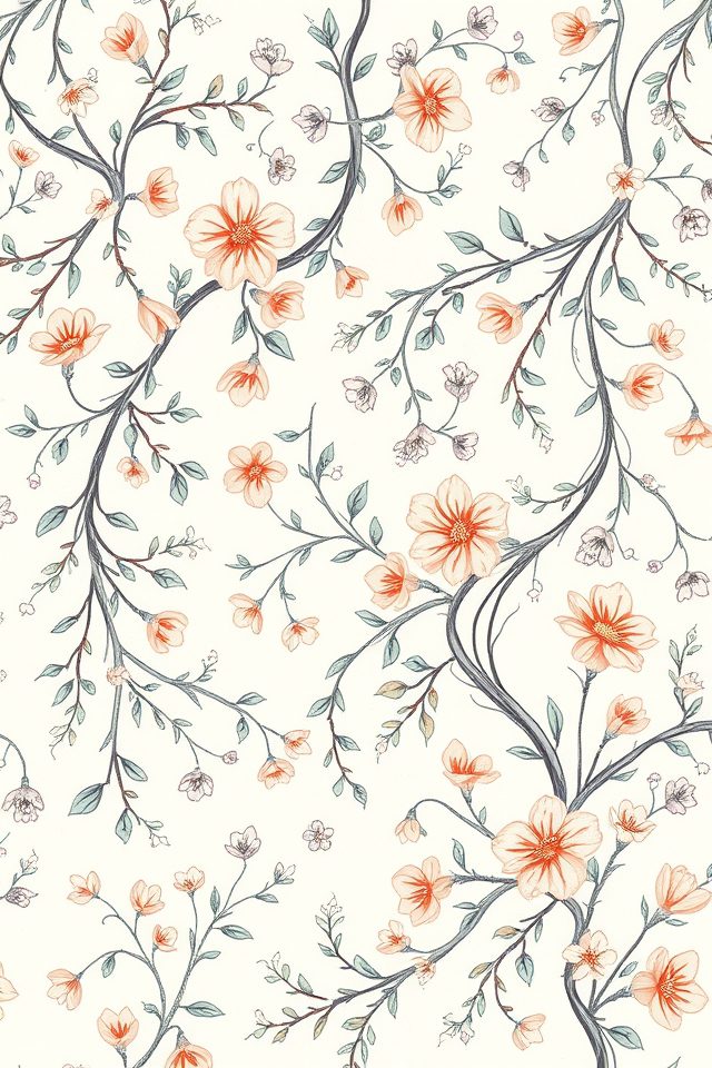 whimsical vintage wallpaper charm