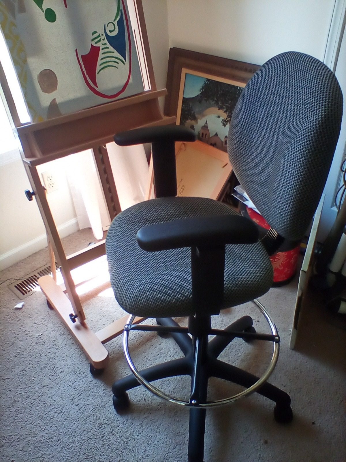 Boss Office Products Ergonomic Works Drafting Chair without Arms in Black Customer Review Boss Office Products Ergonomic Works Drafting Chair without Arms in Black - Customer Photo 1