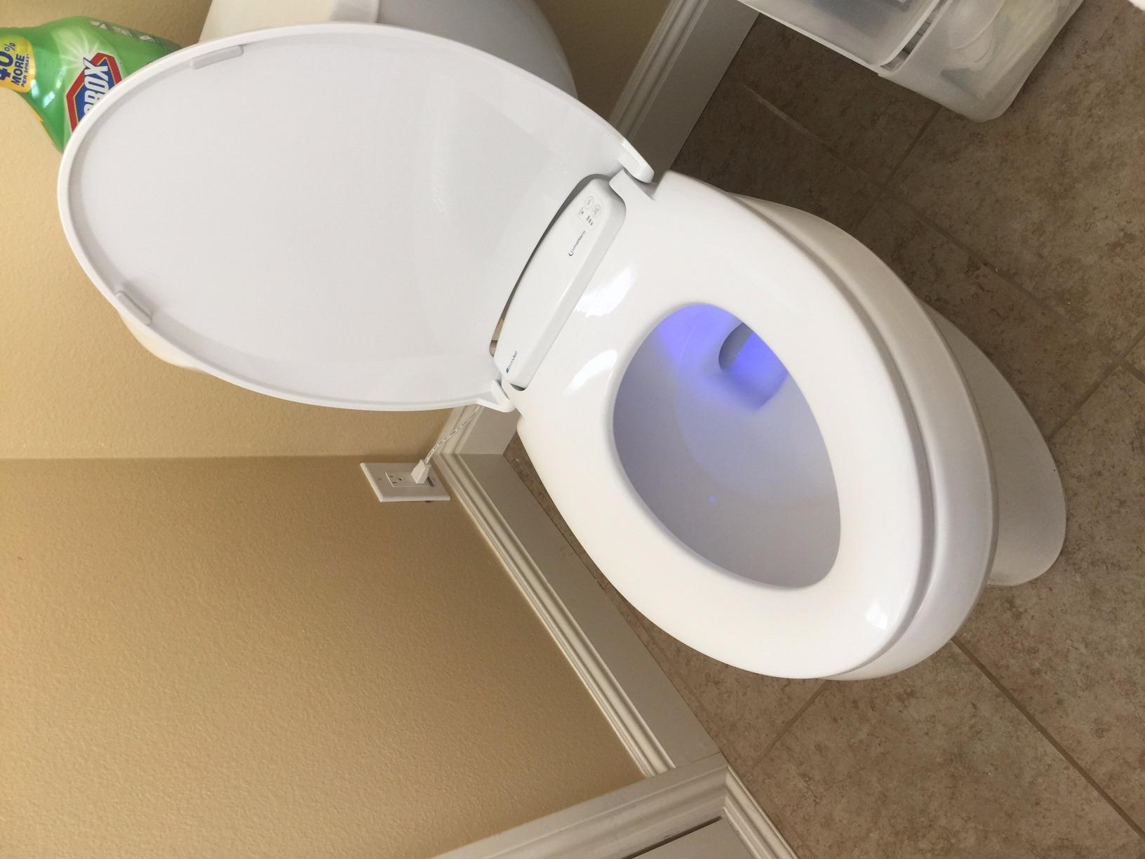 Brondell L60-EW LumaWarm Heated Nightlight Elongated Toilet Seat, White - Customer Photo 1
