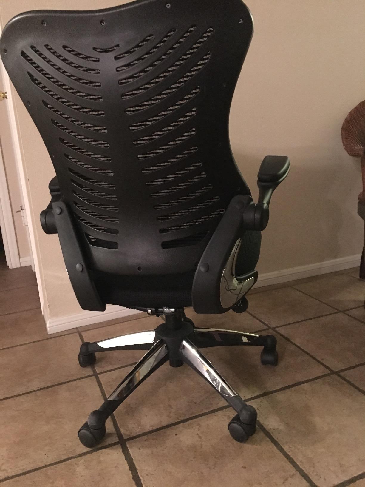 OfficeFactor 300 Lbs Ergonomic Drafting Chair Tall Office Chair Standing Desk Chair Flip up Armrests Molded Foam Seat with Adjustable Footrest Ring Lumbar Support Customer Review OfficeFactor 300 Lbs Ergonomic Drafting Chair Tall Office Chair Standing Desk Chair Flip up Armrests Molded Foam Seat with Adjustable Footrest Ring Lumbar Support - Customer Photo 2