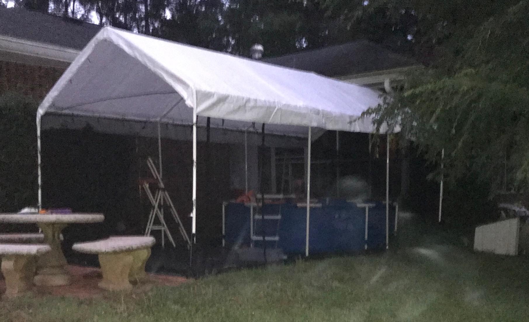 Intex Metal Frame 12 ft x 30 in Round Above Ground Outdoor Backyard Swimming Family Pool for Kids and Adults Ages 6 and Up, Blue - Customer Photo 4