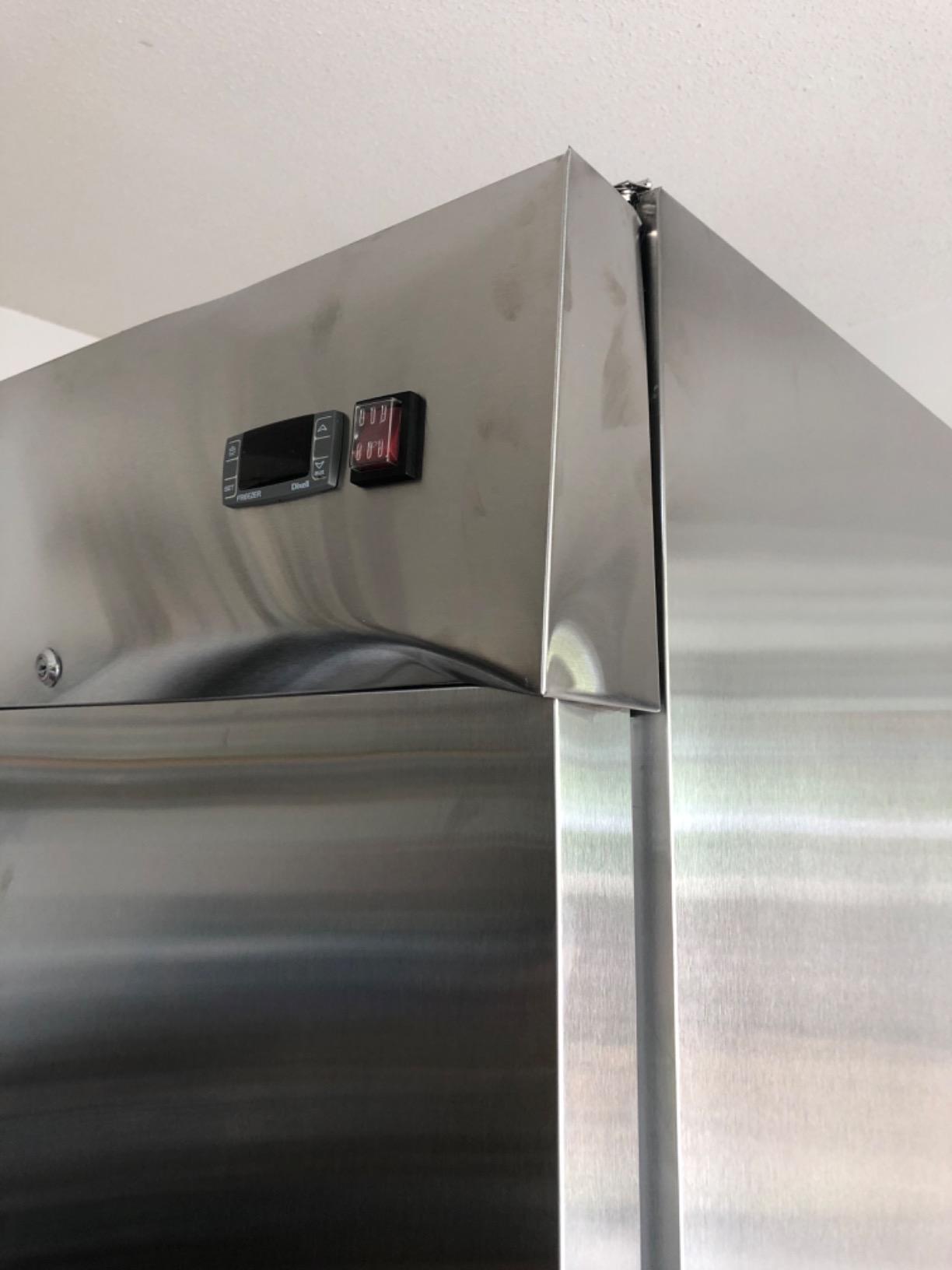 2 Door Commercial Stainless Steel Freezer, White Interior; 47 Cubic Ft, 54