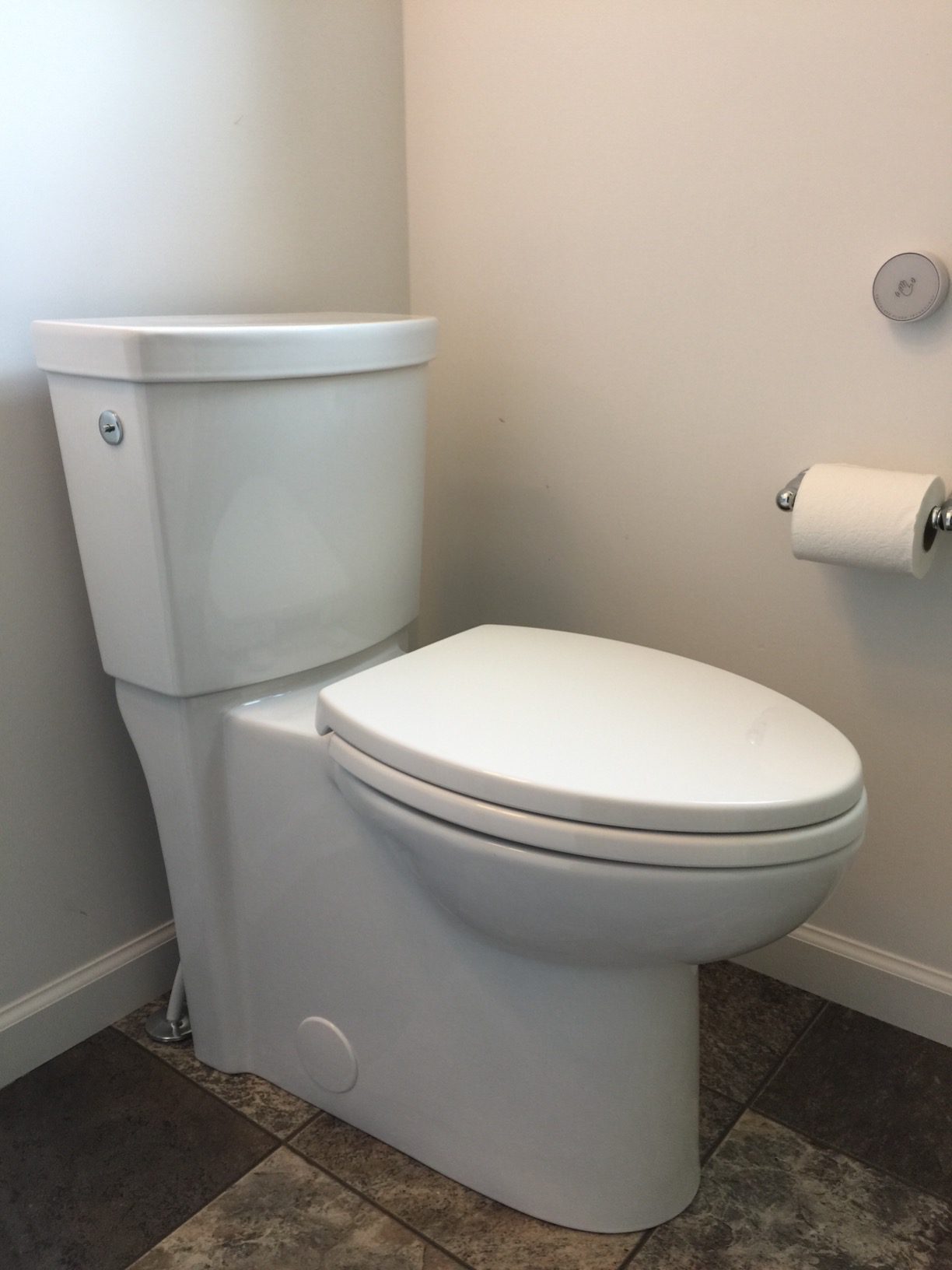 American Standard 2989709.020 Concealed Trapway Cadet Touchless 2-Piece 1.28 GPF Single Flush Elongated Toilet, Seat Included, White Customer Review American Standard 2989709.020 Concealed Trapway Cadet Touchless 2-Piece 1.28 GPF Single Flush Elongated Toilet, Seat Included, White - Customer Photo 3