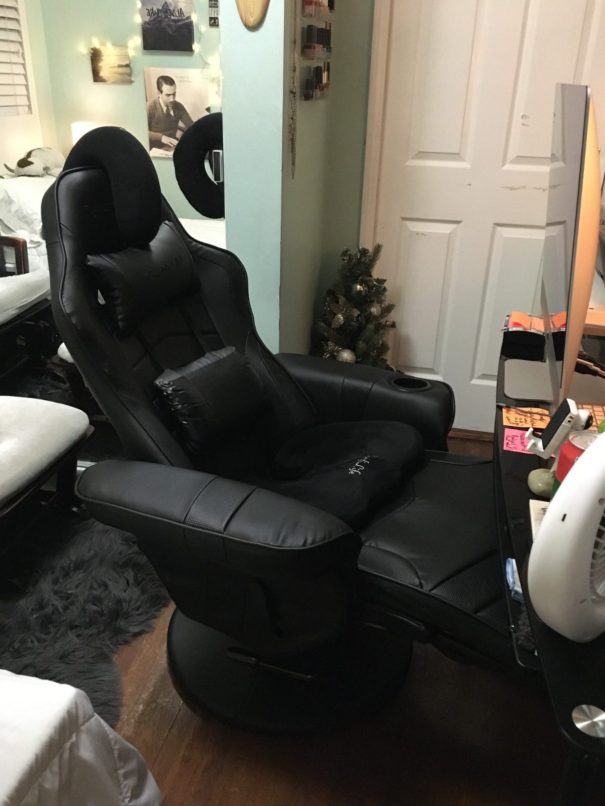 RESPAWN 900 Console Gaming Recliner with Footrest and Lumbar Support - Comfortable Ergonomic Gaming Chair with Headrest, No Wheels, Reclining, Heavy Duty, Racing Style Video Game Chairs - Gray Fabric - Customer Photo 1