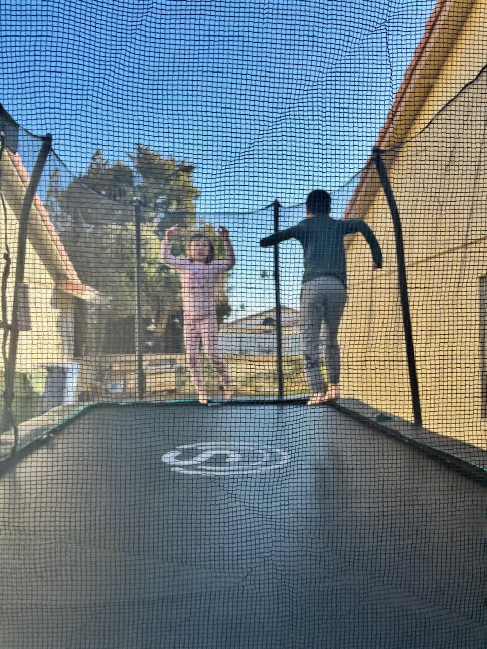 SKYWALKER TRAMPOLINES 12 FT 15 FT Round Trampoline with Safety Enclosure Net, 9 x 15 FT Rectangle Outdoor Trampoline, Recreational Trampoline for Kids - Customer Photo 5