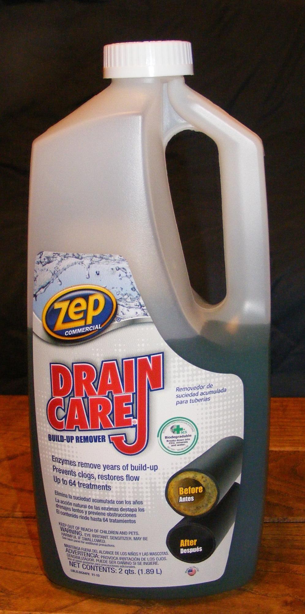 Zep Drain Defense Pipe Build-Up Remover - 64 Ounces - ZLDC648 - Professional Strength Liquid Pipe Build Up Remover, GREEN - Customer Photo 1