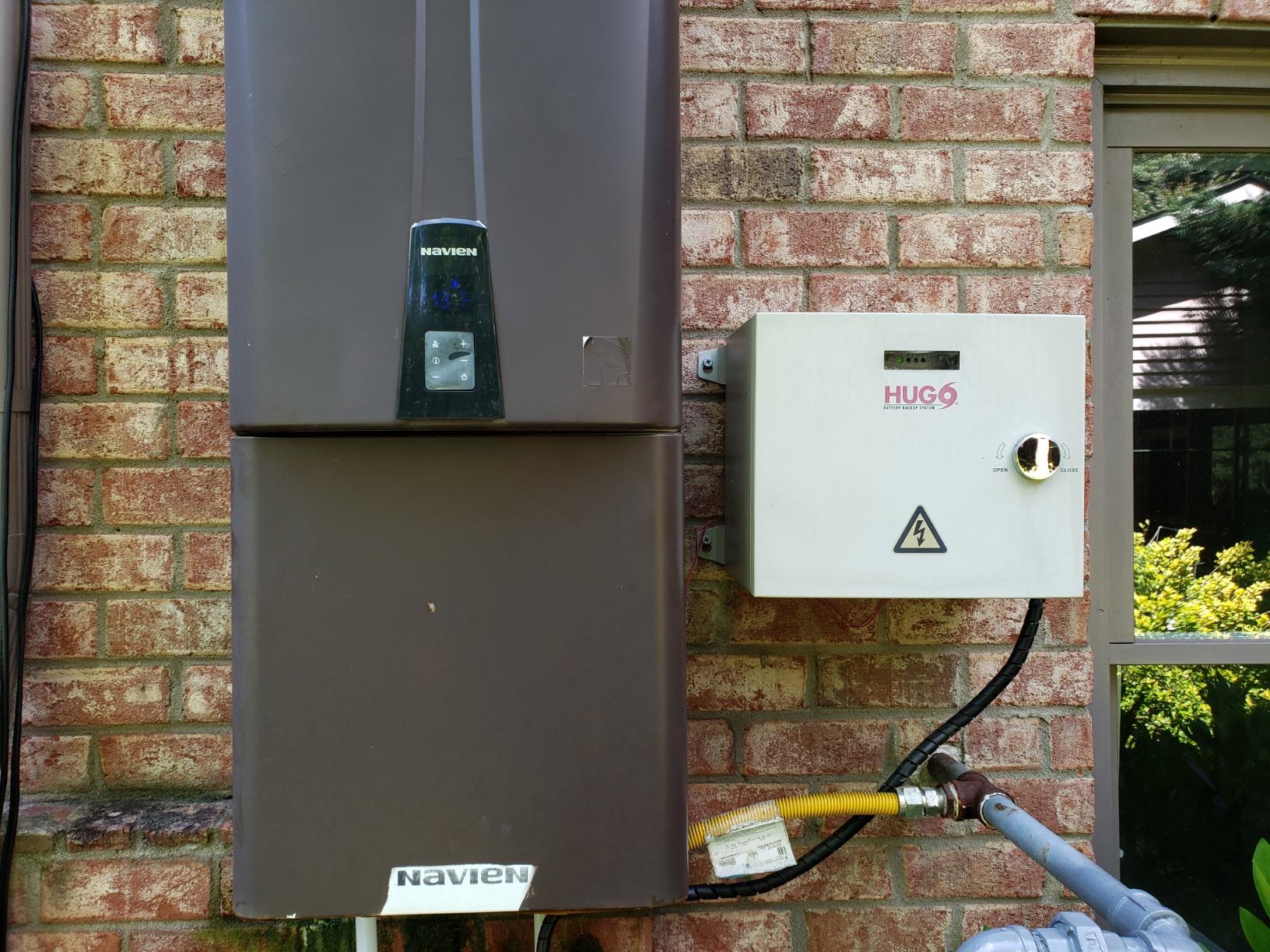 HUGO Battery Backup for Tankless Hot Water Heater & Gas Appliances L30 with Flow Kit - Customer Photo 1