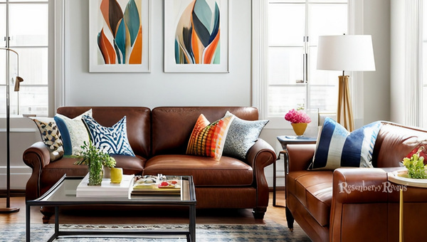 Mixed Prints & Patterns: Combinations For Brown Sofas