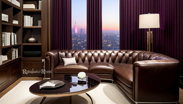 Purple Color Combinations To Blend With Brown Sofa