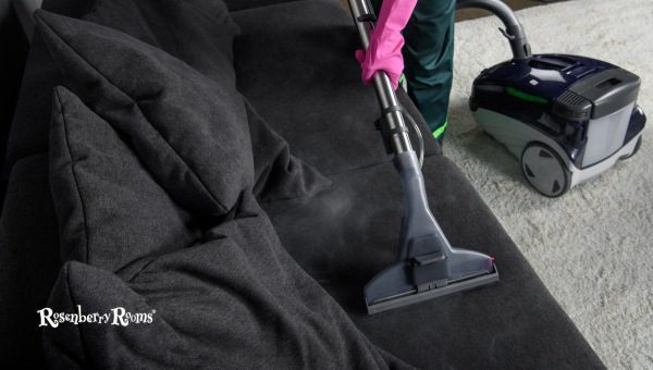 Using A Steam Cleaner To Deep Clean The Couch