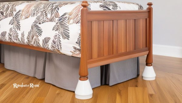 Adjustable Bed Risers with Additional Space for Storing Items