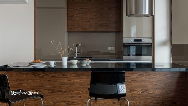 Dark Wood Kitchen Island