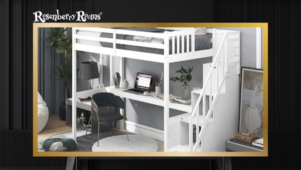 Loft Bed with Built-In Desk
