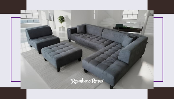 Stendmar Modern Gray Microfiber Sofa