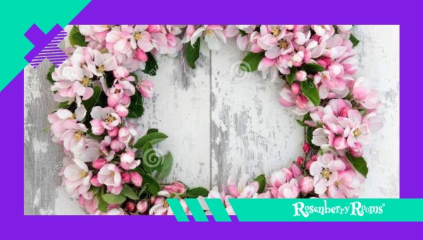 Apple Blossom and Ivy Wreath