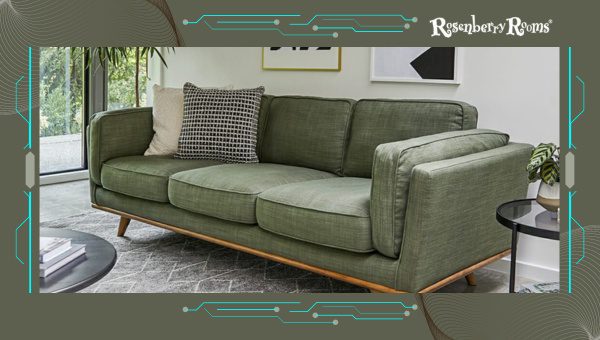 Article Timber Olio Green Sofa