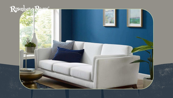 Casa Upholstered Fabric Sofa White - $1,599