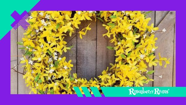 Forsythia and Burlap Wreath