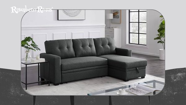 HomeStock Coastal Fabric Sleeper Sofa Bed