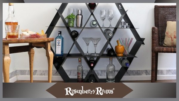 Geometric Shelving Unit Bar