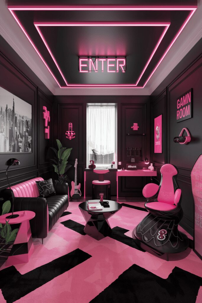 0014 2 a room with a pink and black design that MwuL X5fQ3aPetXA8JrdUA SujIz8Y6RZWK O4S S02lg cover 1