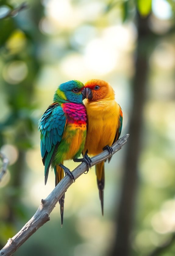  Valentine's Day Painting Ideas: Love Birds Scene