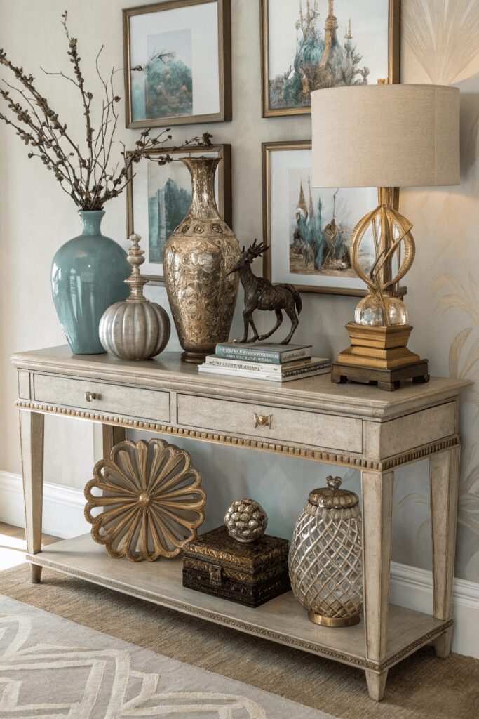 Sofa Table Decor Ideas: Incorporate Decorative Objects and Sculptures