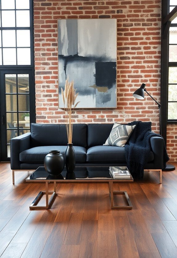 Dark Gray Couch Ideas: Industrial Chic Decor Ideas